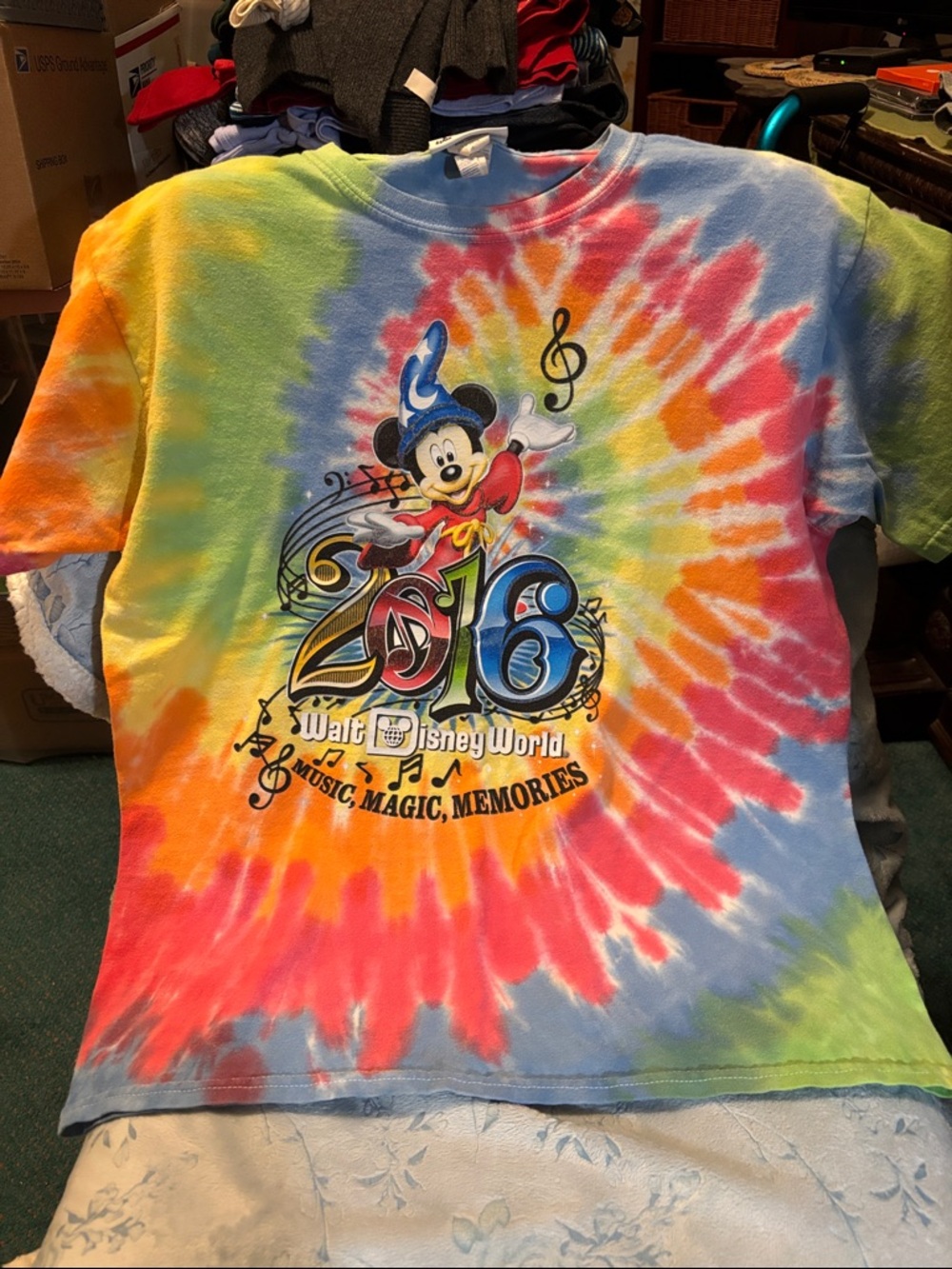 Disney Kids' 2016 Tie-Dye Mickey Mouse Graphic Tee - Multicolor